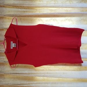 Red Sweater Tank Top